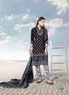 Alija Lalest Fancy Designer  Black And White Heavy Cotton Print Karachi Dress Material